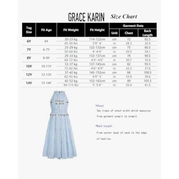 Grace Karin Girls Sleeveless Blue A-Line Flowy Swiss Dot Lined Halter Dress 12Y - Picture 6 of 11